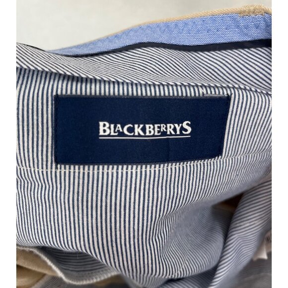 Blackberrys Mens linen blend office trouser pants Beige sz 36 - Picture 2 of 12